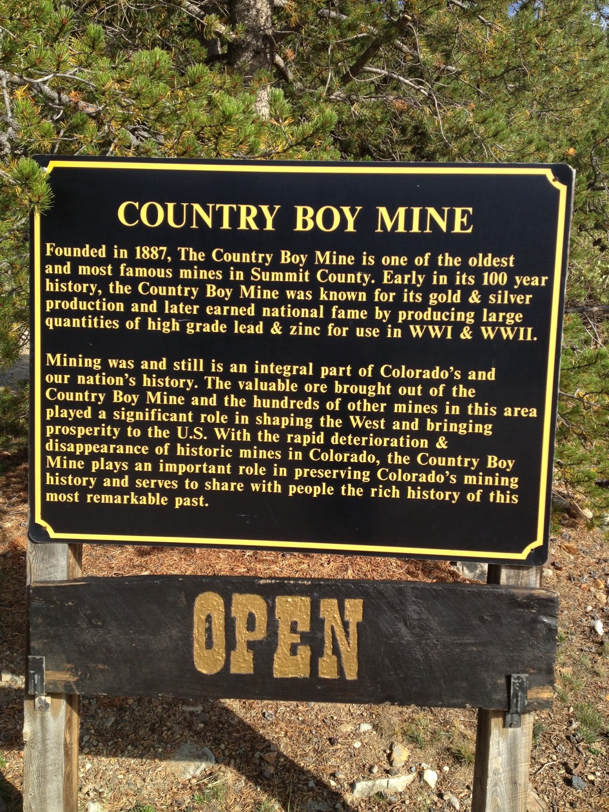 Colorado Rocky Mountain Trails, Mines and Finds Country Boy Mine
