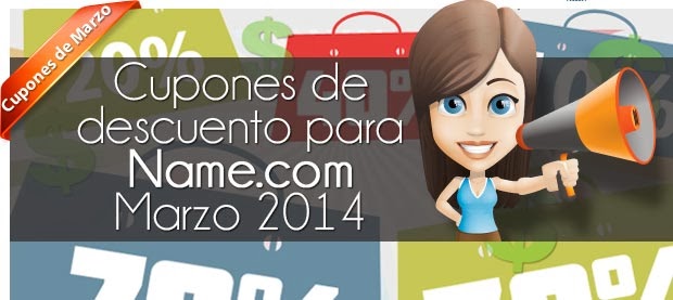 Cupones de descuento para Name.com Marzo 2014 Cupones de descuento para Name.com Marzo 2014