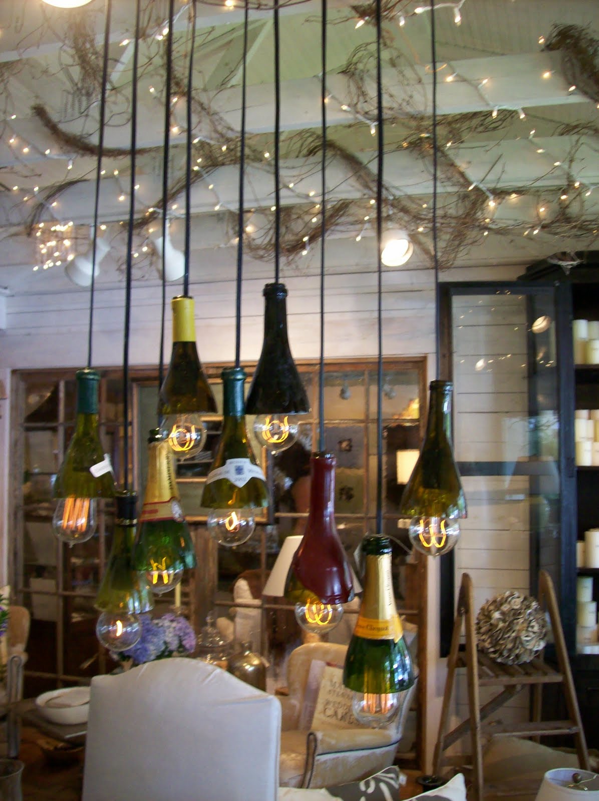 The Pineapple Room Wine Bottle Chandelier Wine Bottle Chandelier