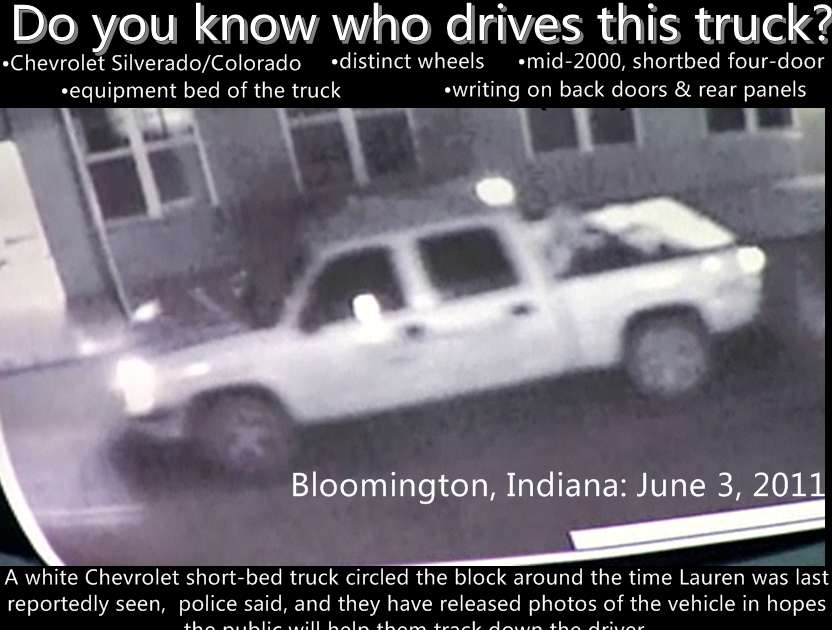 NewsOnLaurenS Twitter Feed: Truck photo w/vital information.