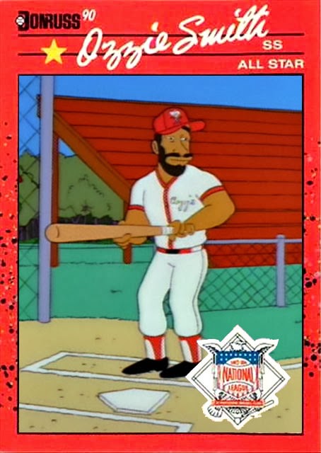 Baseball Card Breakdown: The Simpsons Fortnight, Day 8: Ozzie Smith visits  Springfield