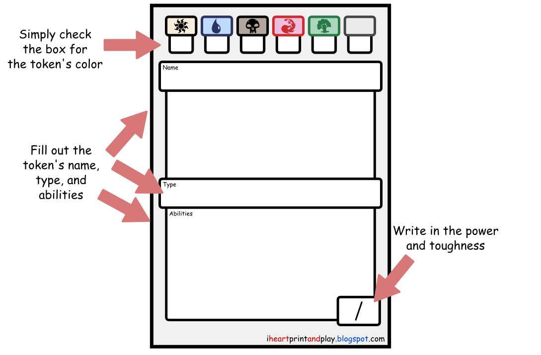 iheartprintandplay: Magic: The Gathering Printable Tokens