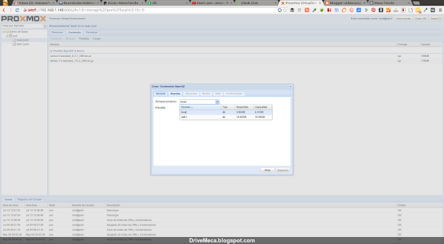 DriveMeca agregando storage a Proxmox