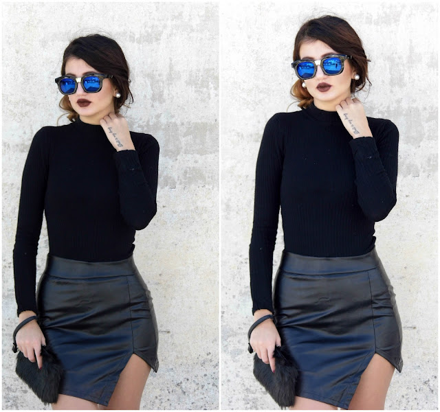 total black outfit pinterest winter