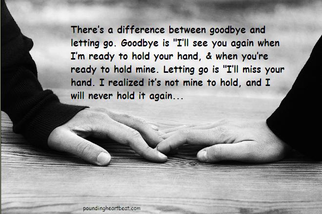 Letting go is not easy. There's always the urge to run back or to hold on
