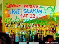 Dave Seaman at Gigalum Mirror behind the bar at Gigalum