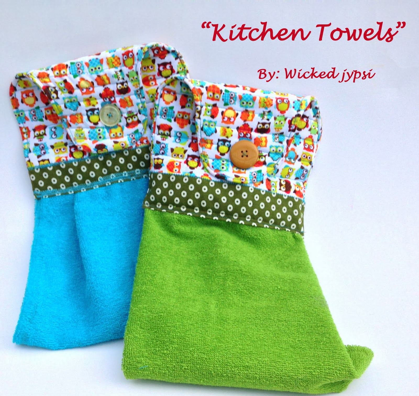 The Wicked jypsi "Quilted (bright colored) Kitchen Towels"