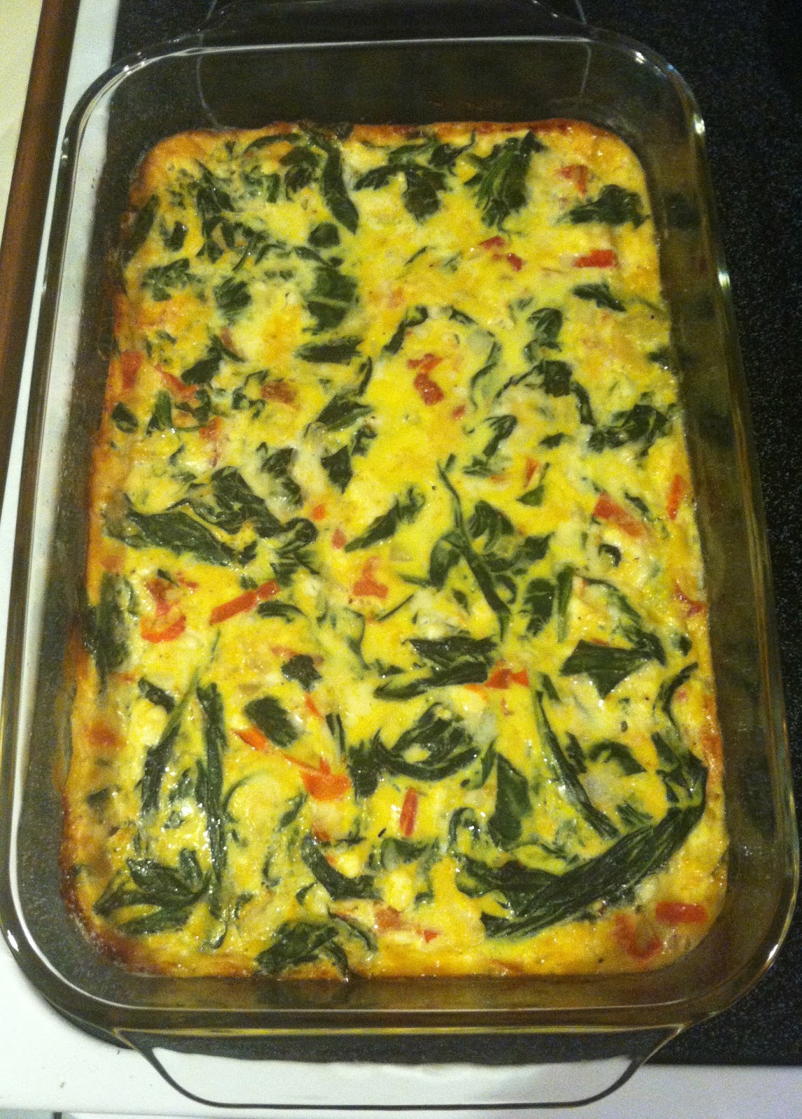 Here's The Skinny Crustless Feta, Spinach, Sundried Tomato Quiche!