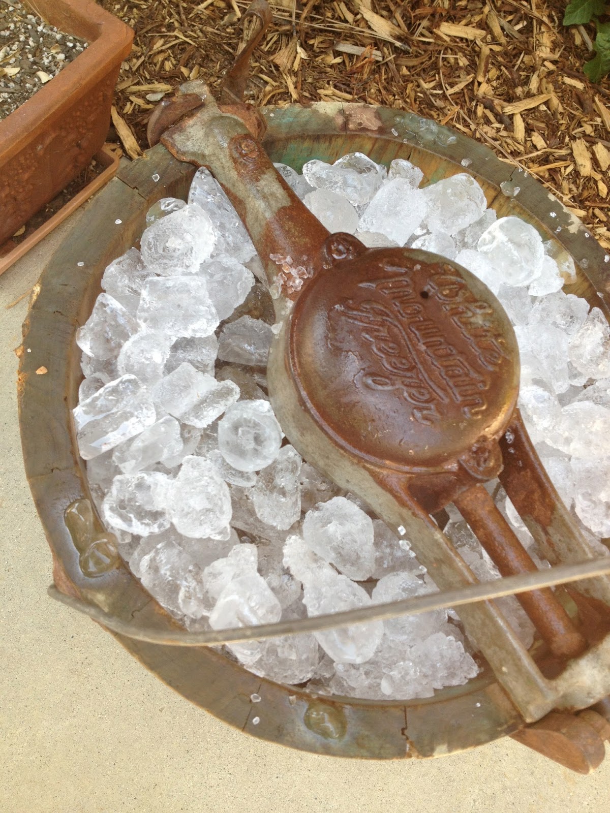 the vintage bricoleur Homemade Ice Cream, Using a Vintage Freezer of