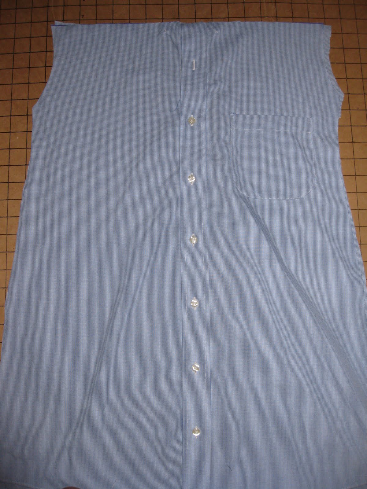 Seamingly Smitten TUTORIAL Men's dress shirt to MY NEW DRESS