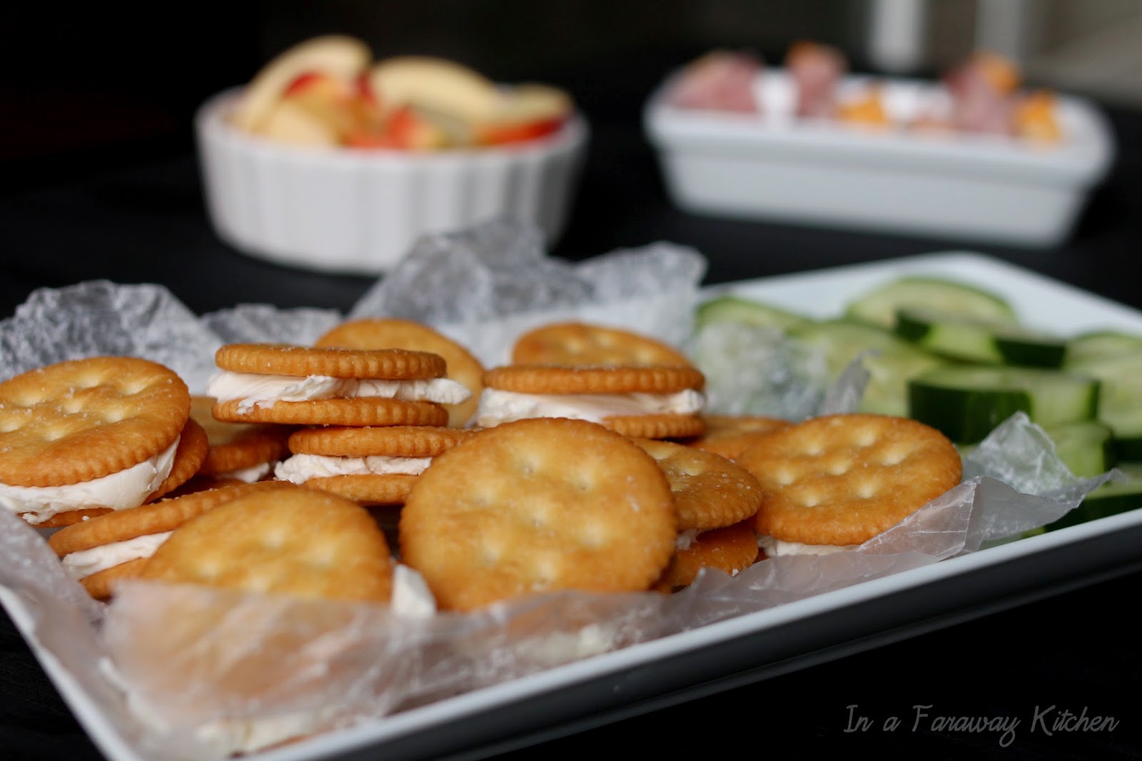 In a Far Away Kitchen Ritz Crackers and Cream Cheese