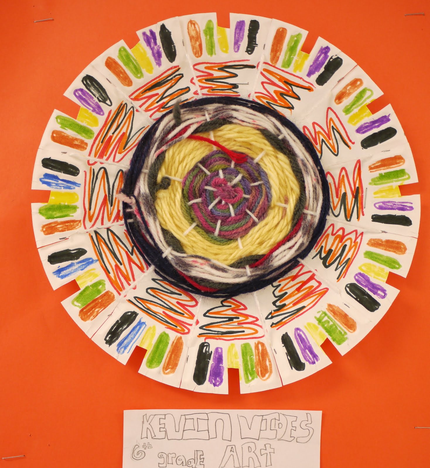 Inga's Art Room paper plate weaving