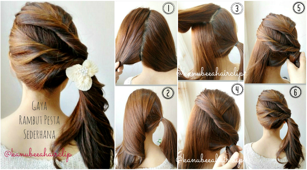 Tutorial Rambut Sederhana Untuk Pesta | kanubeea hair clip gaya rambut pesta sederhana Tutorial Rambut Sederhana Untuk Pesta | kanubeea hair clip gaya rambut pesta sederhana
