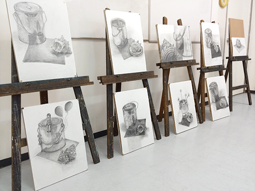横浜美術学院の中学生教室 美術クラブ どこまで描けるか!「細密デッサン」作品完成