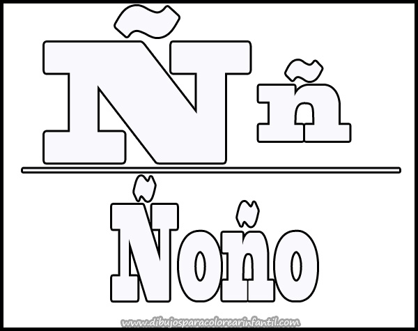 Letra N Dibujos Para Colorear - Dibujos Para Pintar Letra N Dibujos Para Colorear - Dibujos Para Pintar