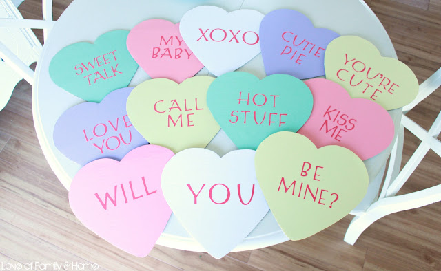 How To Make Your Own Conversation Heart Photo Props