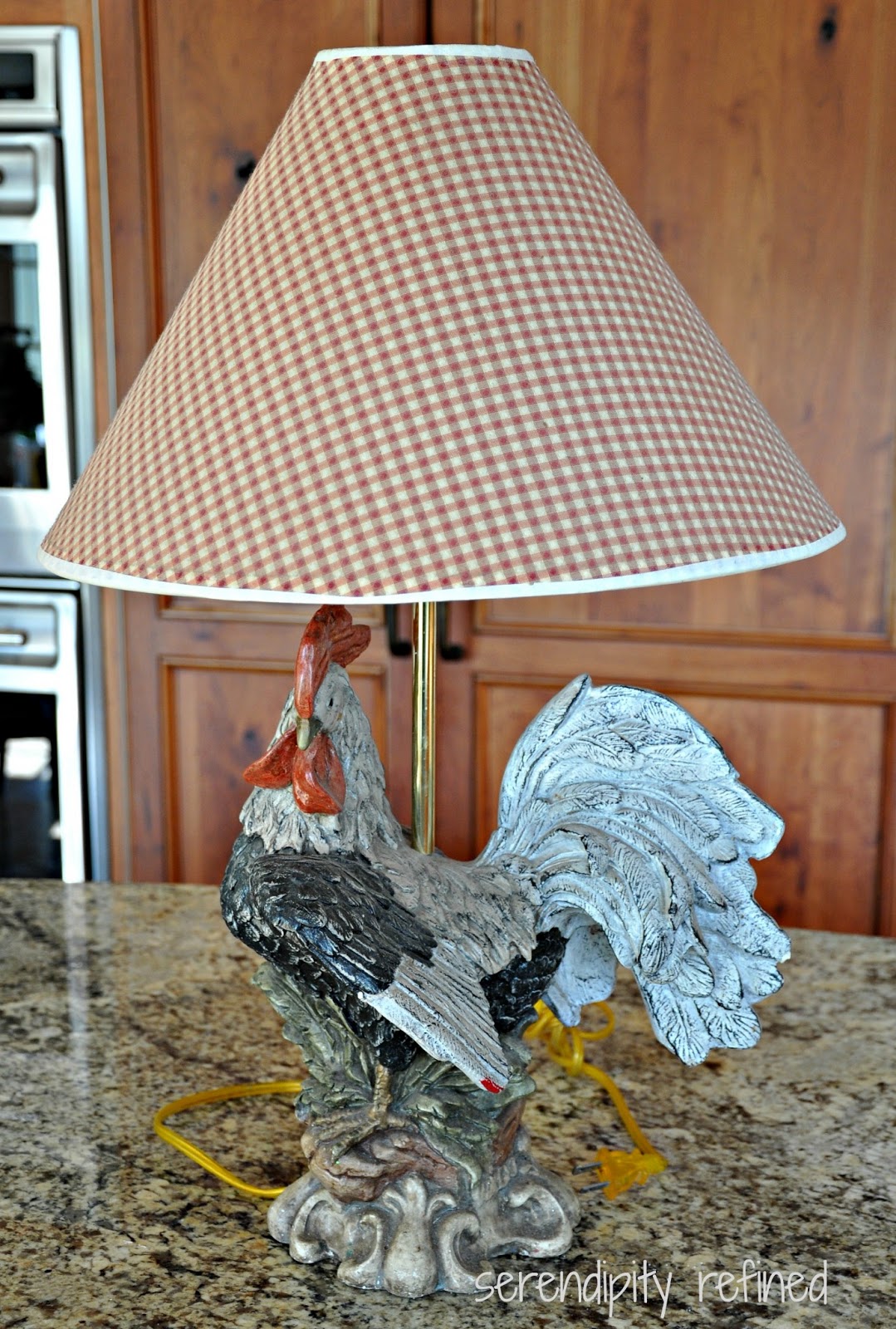 Serendipity Refined Blog French Rooster Kitchen Lamp Chalk Paint Makeover