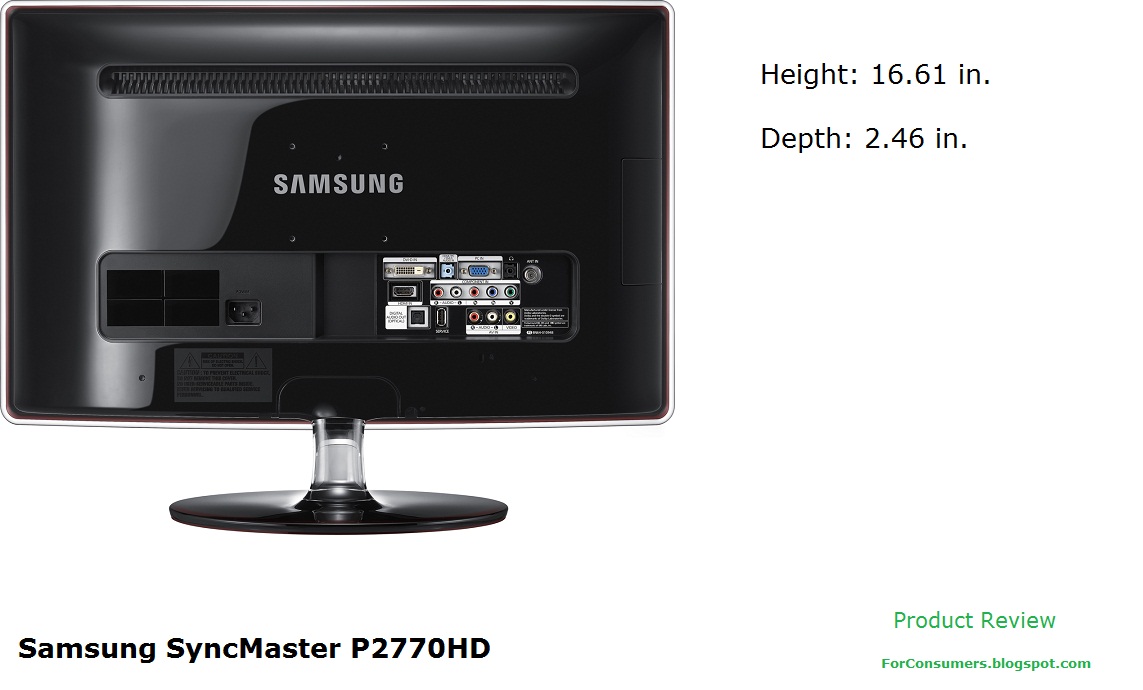 Samsung SyncMaster P2770HD LCD TV and monitor - Test and Review