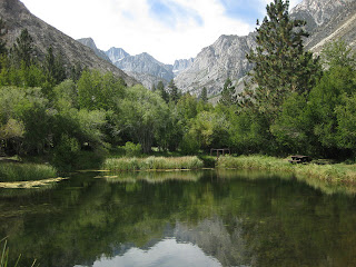Trout pond near site of Glacier Lodge near Big Pine, California