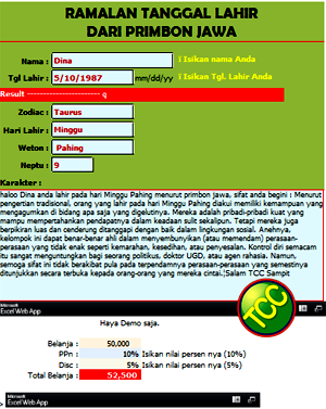 TCC Sampi apakah excel bisa di integrasikan dengan blog