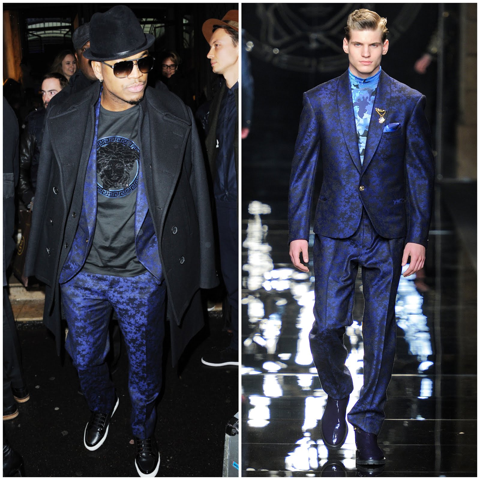 00O00 Menswear Blog Ne-Yo at Atelier Versace Spring-Summer 2013 Haute-Couture collection show held at the Espace Centurail in Paris