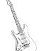 Desenhos - Guitarra Strato - Colorir e pintar