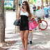 Claudia Romani Photos in Shorts Dress at Miami