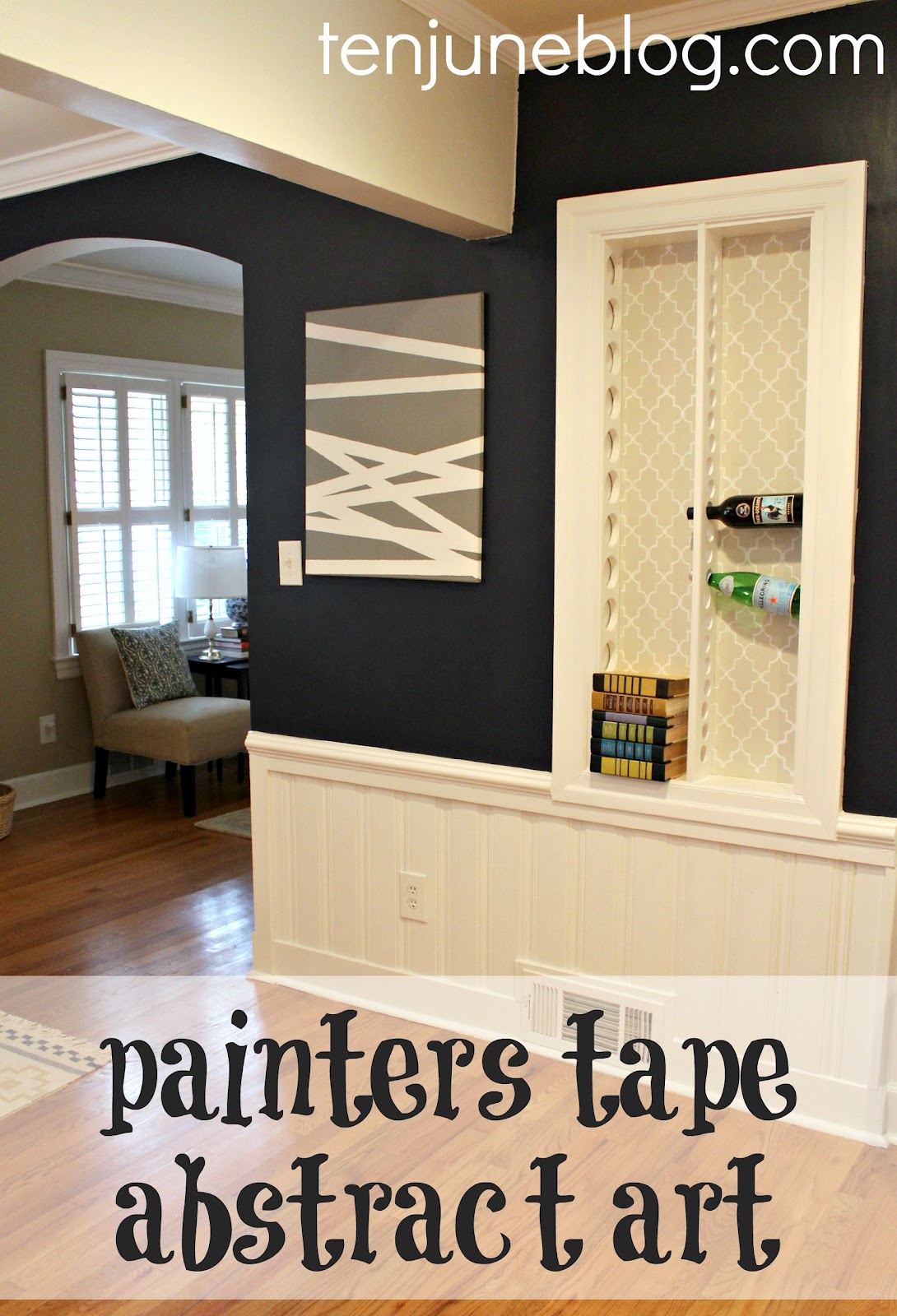 Ten June {DIY} Painters Tape Abstract Art