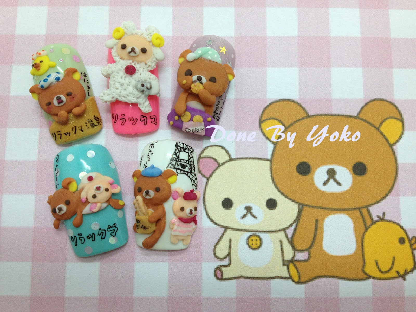 Haru Global Beauty Pte Ltd 旧 J Y Nail Studio 可愛いプックリ3dネイル アートレッスンの紹介 リラックマ スイーツ トゥイーティー キキララ