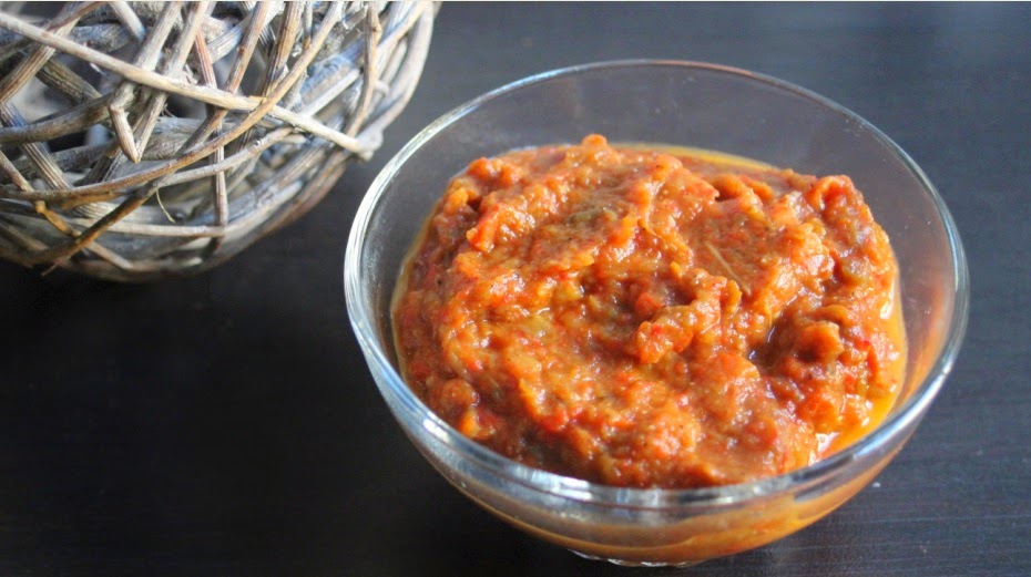 Papilles On/Off Caviar d'aubergine aux poivrons au thermomix ou sans