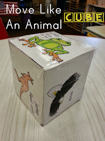 movement activities for children, movement activities for children, move like an animal cube, gross motor activities for children,