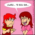 Eddie Ota , consolo para o namorado, tirinha ilustrada, engraçado