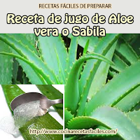 Receta de jugo de aloe vera o sabila aloe vera,jugo de fruta,agua