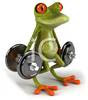 Frog Lifting Weights