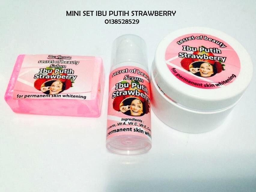 Mini Set Ibu Putih Strawberry