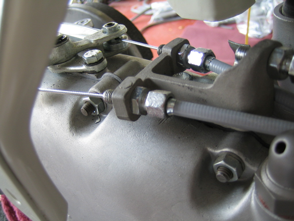 Lambretta Restoration Installing cables. Engine end only