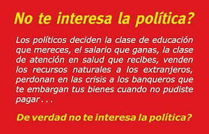 ¿NO TE INTERESA LA POLÍTICA?