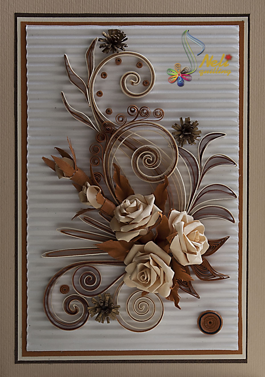 Neli Quilling Art Quilling card roses