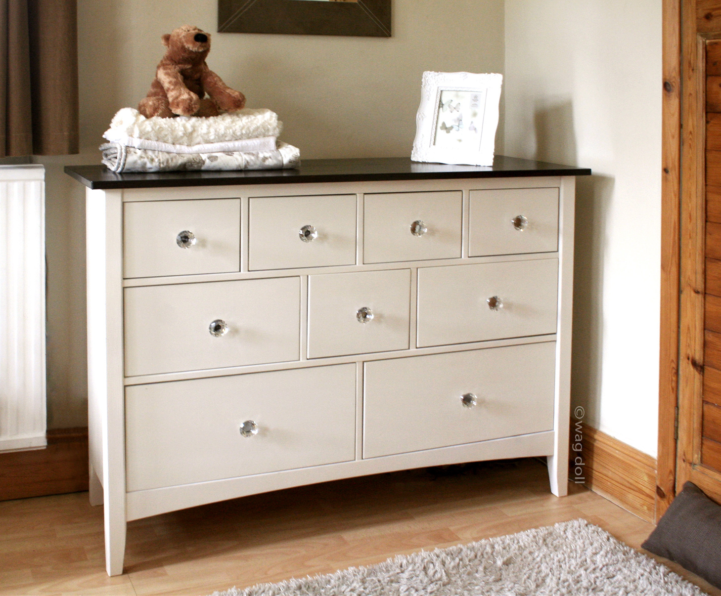 Nursery Chest of Drawers Makeover A Spray Paint Tutorial.
