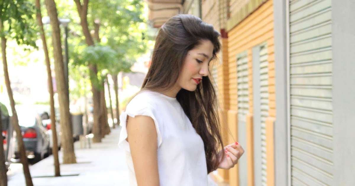 Isabel Berges Palazzo pants, Chanel lipstick