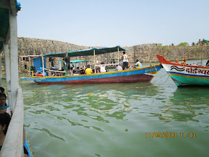 The ""Scuba Diving/Snorleling"  area  near Sindhudurg Fort Rampart walls.