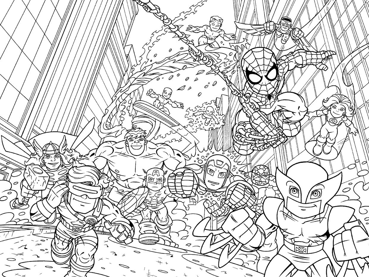 Printable Superhero Coloring Pages Printable Superhero Coloring Pages