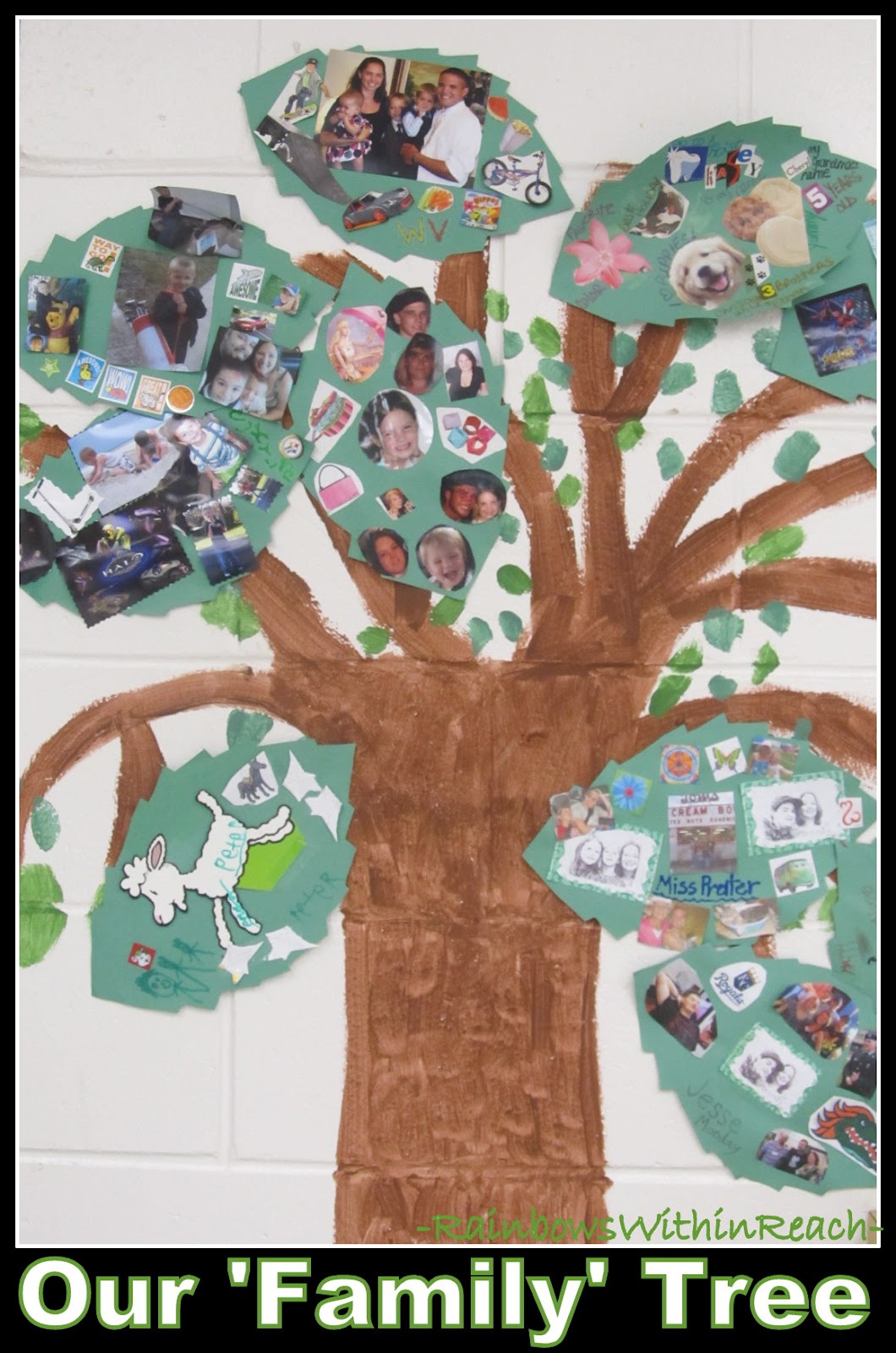 Family+Tree+for+Elementary+Students photo of: "Our Family Tree" Painted Mural in Elementary School