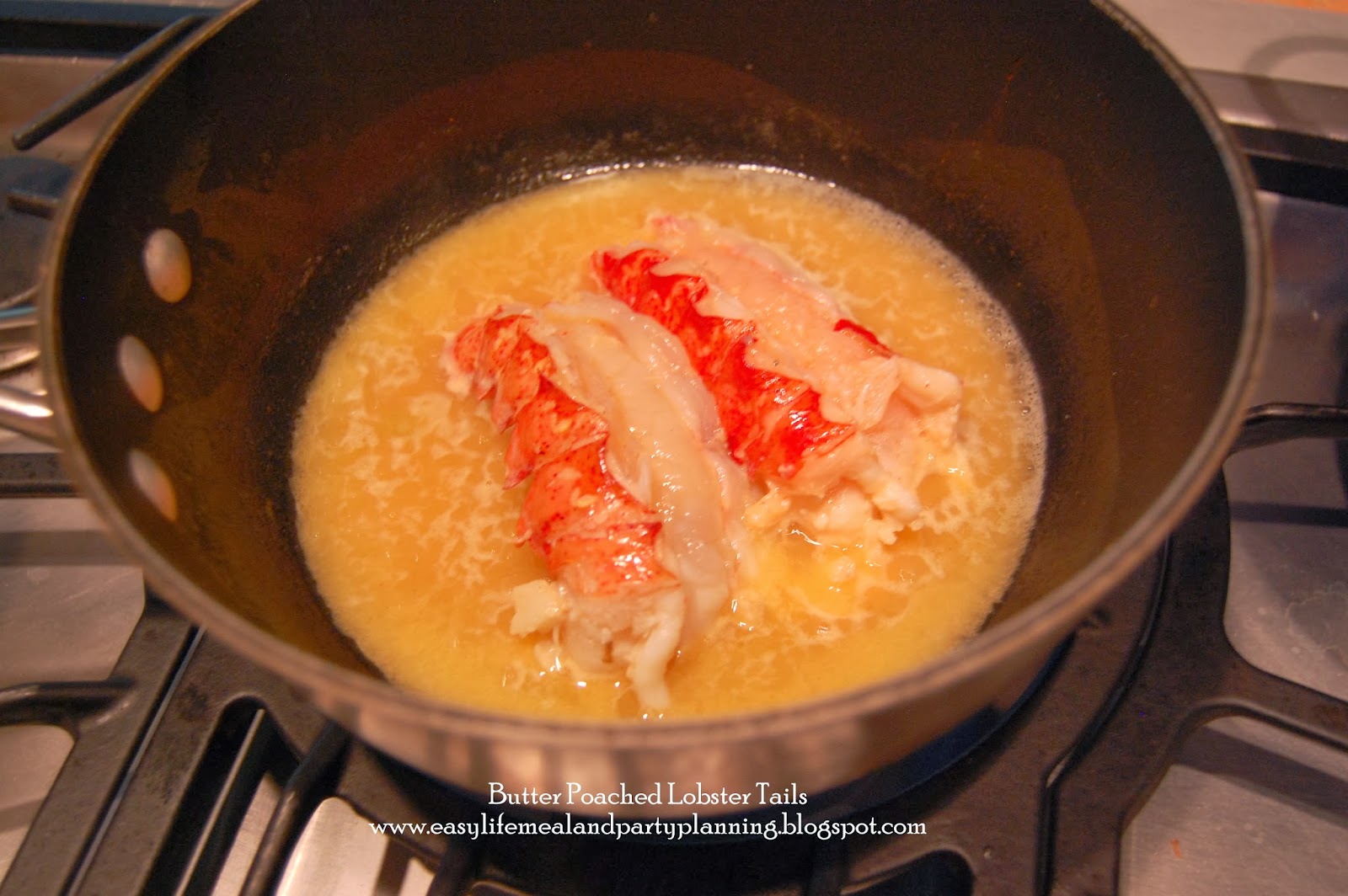 Easy Life Meal and Party Planning Butter Poached Lobster Tails