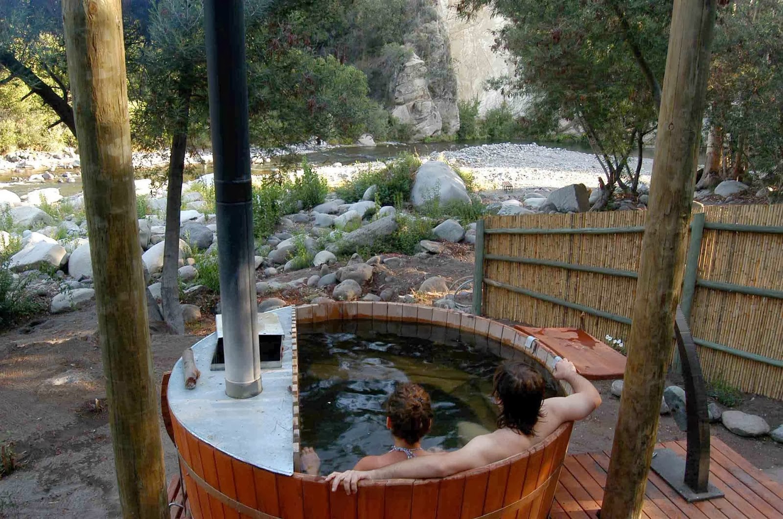 RECUERDOS DEL CAJON DEL MAIPO BAÑO TINAJA MADERA