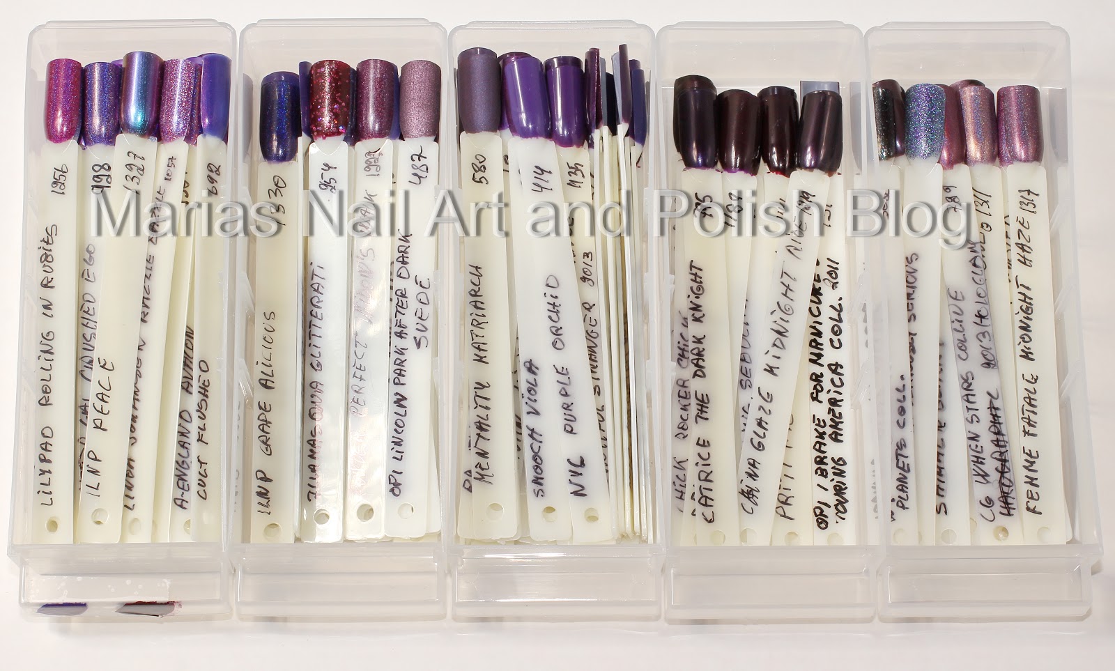 Marias Nail Art and Polish Blog 1.300+ nail polishes on swatch sticks