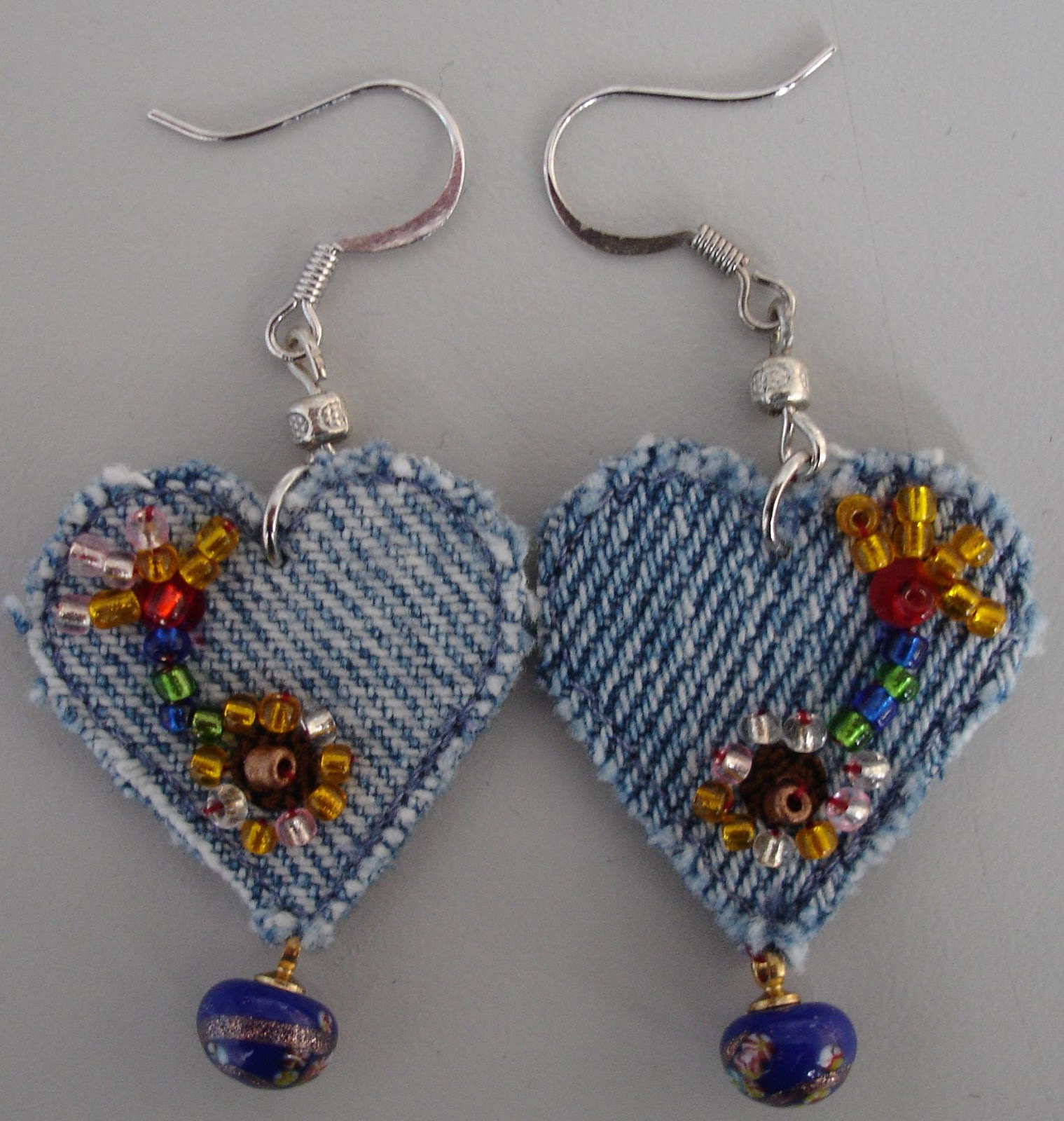 French Oddities A Second Pair of Denim Earrings