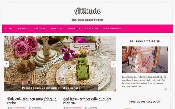 Attitude Free Feminine Blogger Template Blogger Template