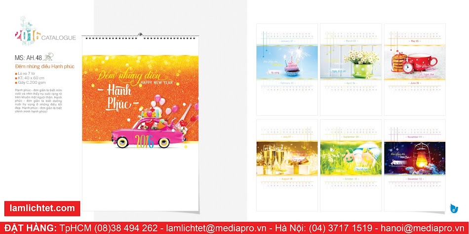 Mẫu Thiết Kế Lịch Treo Tường Đẹp Rẻ: Lịch 7 Tờ Lòxo AH48 - Đếm Những Điều Hạnh Phúc Mẫu Thiết Kế Lịch Treo Tường Đẹp Rẻ: Lịch 7 Tờ Lòxo AH48 - Đếm Những Điều Hạnh Phúc