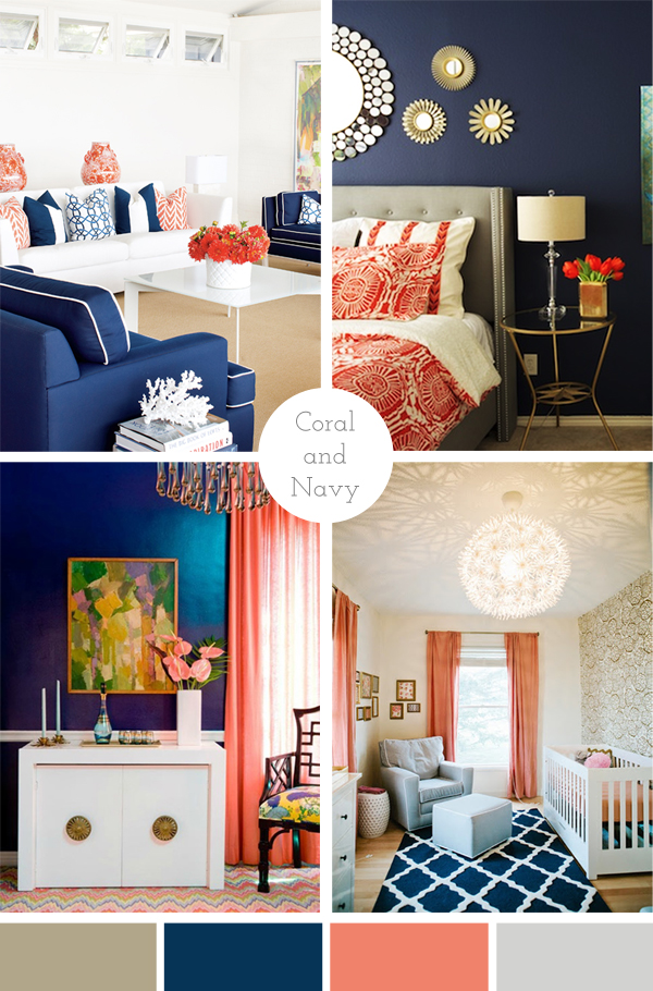 The Pink Doormat Coral And Navy